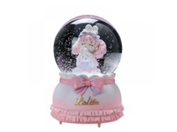 Caixa de Música Globo de Neve Musical com Luzes LED em Formato de Cavalos Carrossel, Presente Perfeito para Meninas AQUAFORGE