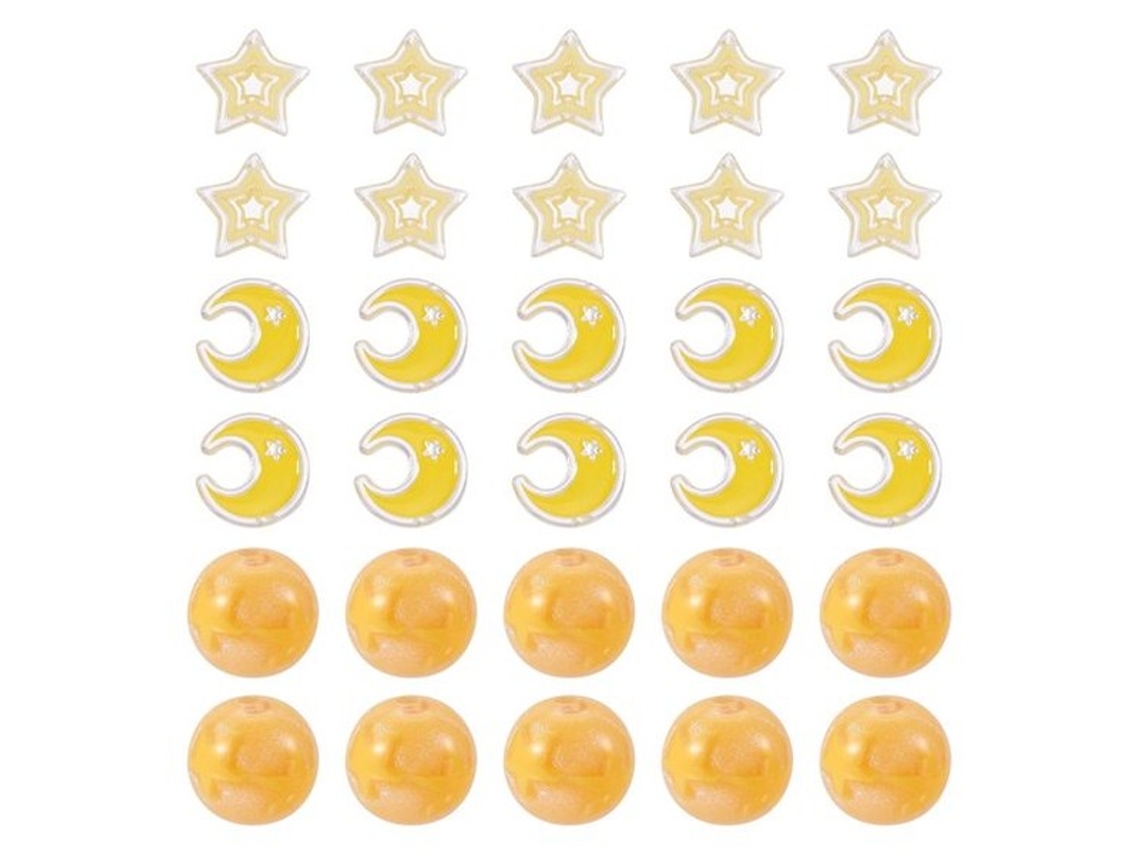 Kralen 30 Unidades - Celeste Céu - Bola - 16-24 Mm - Para Confeccionar Joalheria - Decorativas - Joalheira
