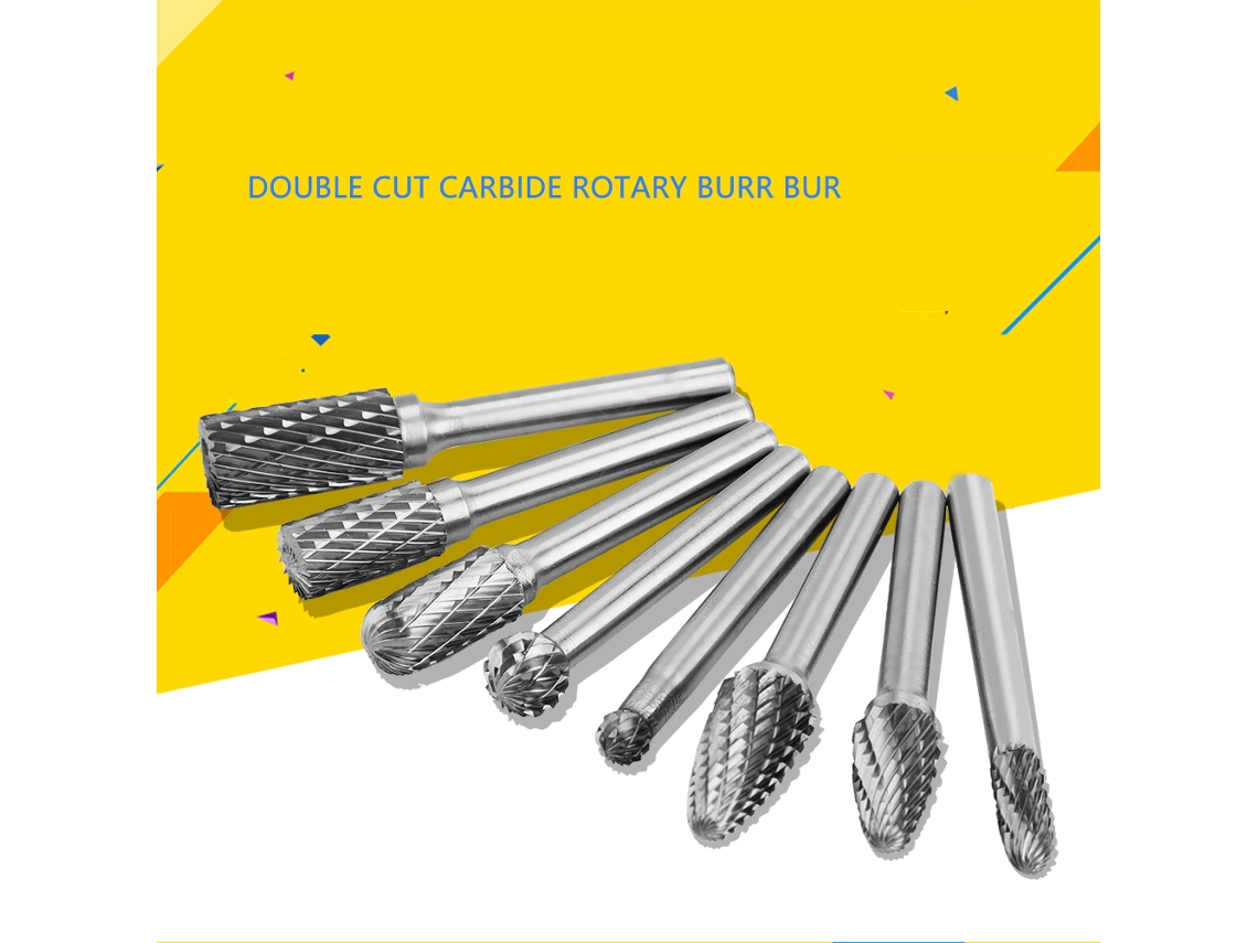 8 Peças Conjunto De Brocas Rotativas De Carbeto De Tungstênio De Corte Duplo Para Misturadora De Matrizes