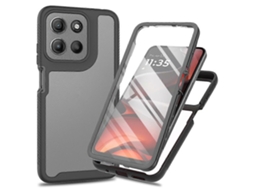 Capa Transparente Para Motorola Moto E15 4g / G15 4g / G05 4g, Capa Traseira De Tpu Com Película De Pet Preta
