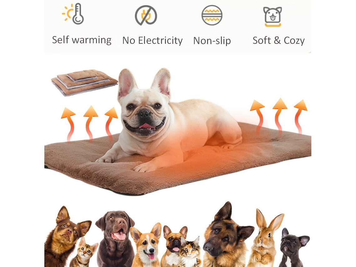 Tapete Autoaquecido para Gatos, Adequado para Uso Interno e Externo, Não Requer Energia Elétrica, Tamanho Xl, Ergonômico, Diário STELASPLEN