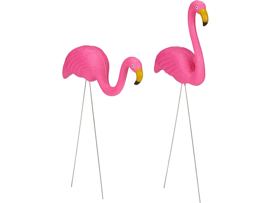 KOFIHETY Decoração De Jardim De Flamingo Rosa, Charme Tropical De Pátio Flamingo Com Fácil Colocação No Jardim Para Sua Paisagem E Passarelas, 2pcs