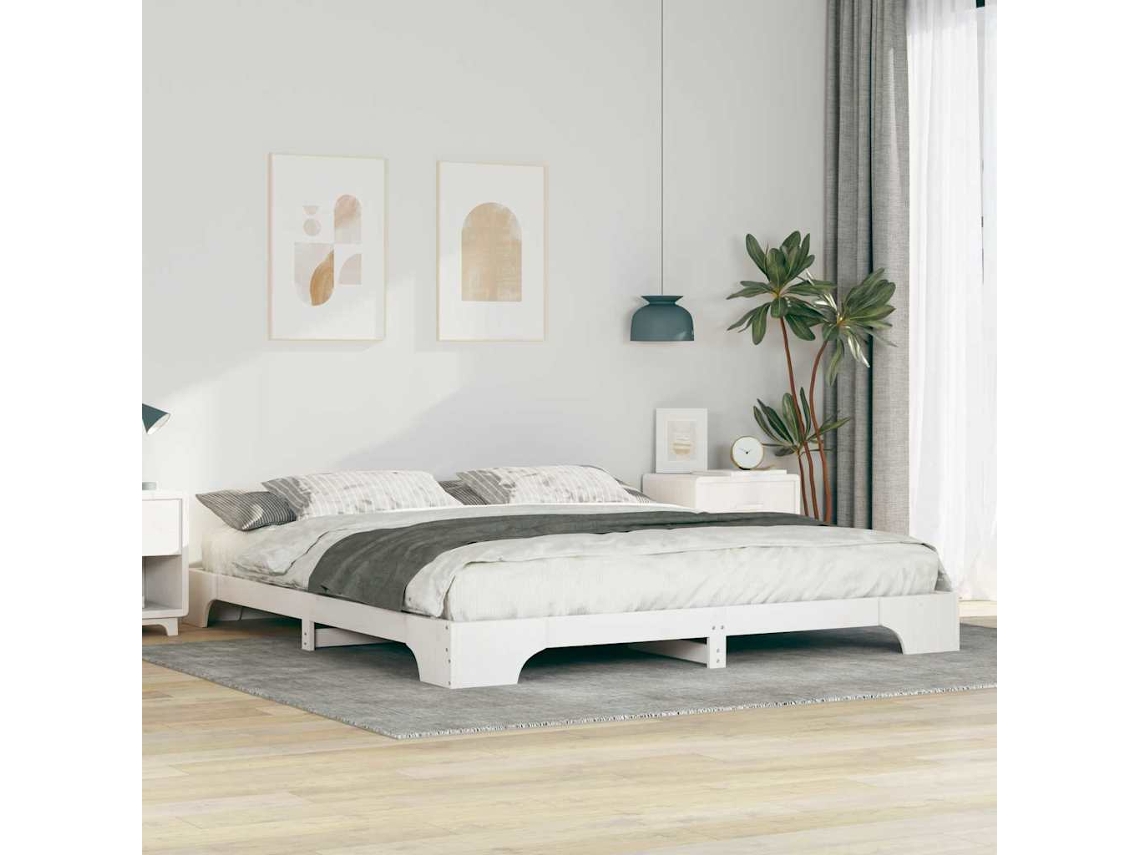 Vidaxl Estrutura da Cama Branco 180 X 210 Cm