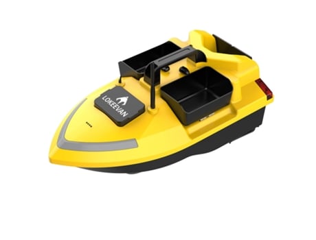 Barco De Isca Lokeevan V020 Gps (controle Remoto 500 M, 3 Recipientes De Isca Carga De 2 Kg Amarelo)