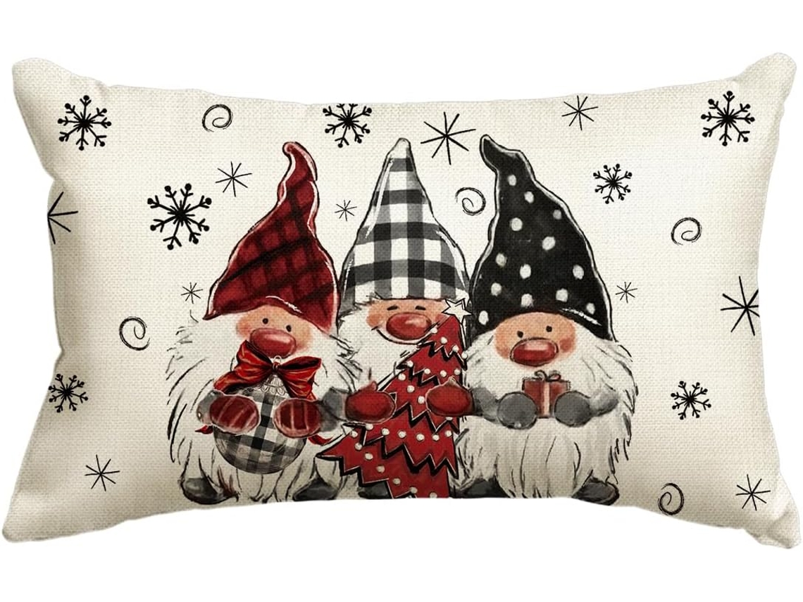 Capa De Almofada De Natal Com Boneco De Neve, 30 X 50 X 1 Cm, 12 X 20 Polegadas, Decoração De Inverno Para Sofá.