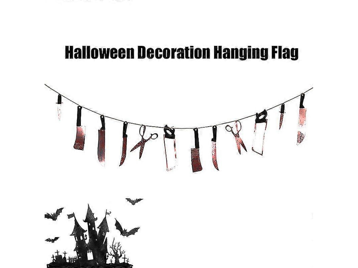 Decoração de Halloween com Bandeira Pendente