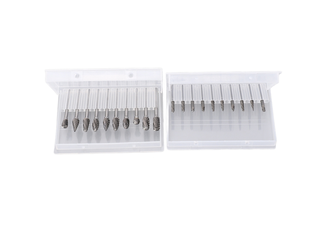 20 Peças De Brocas De Carbeto De Tungstênio De Doble Corte Para Fresamento Rotativo, Cabo De 1/8 Polegada, Acessórios Para Ferramentas Rotativas