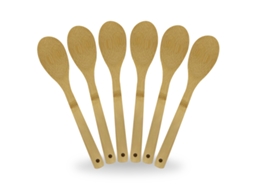 Conjunto de 6 Colheres de Pau de Bambu