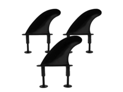 Quilhas Macias, Para Prancha De Surf, Tpr, 3 Peças, Preto