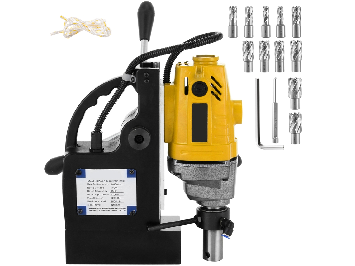 Md40 Broca Magnética Succebuy 1100 W 550 Rpm Broca Percussora Com Brocas 11 Pcs