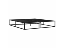 Estrutura de Cama 200x200 Cm Metal Preto MAISON EXCLUSIVE