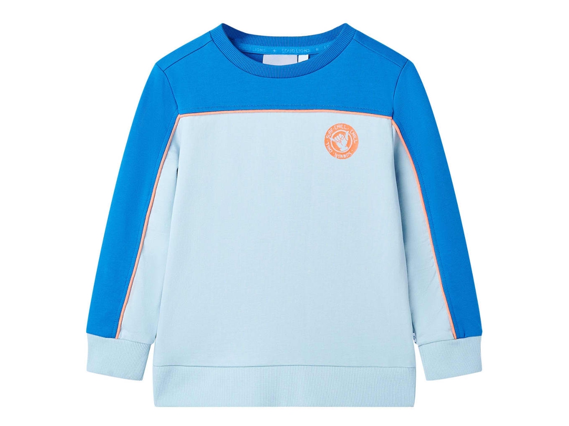 Sweatshirt Para Criança Azul-brilhante E Azul-claro 140