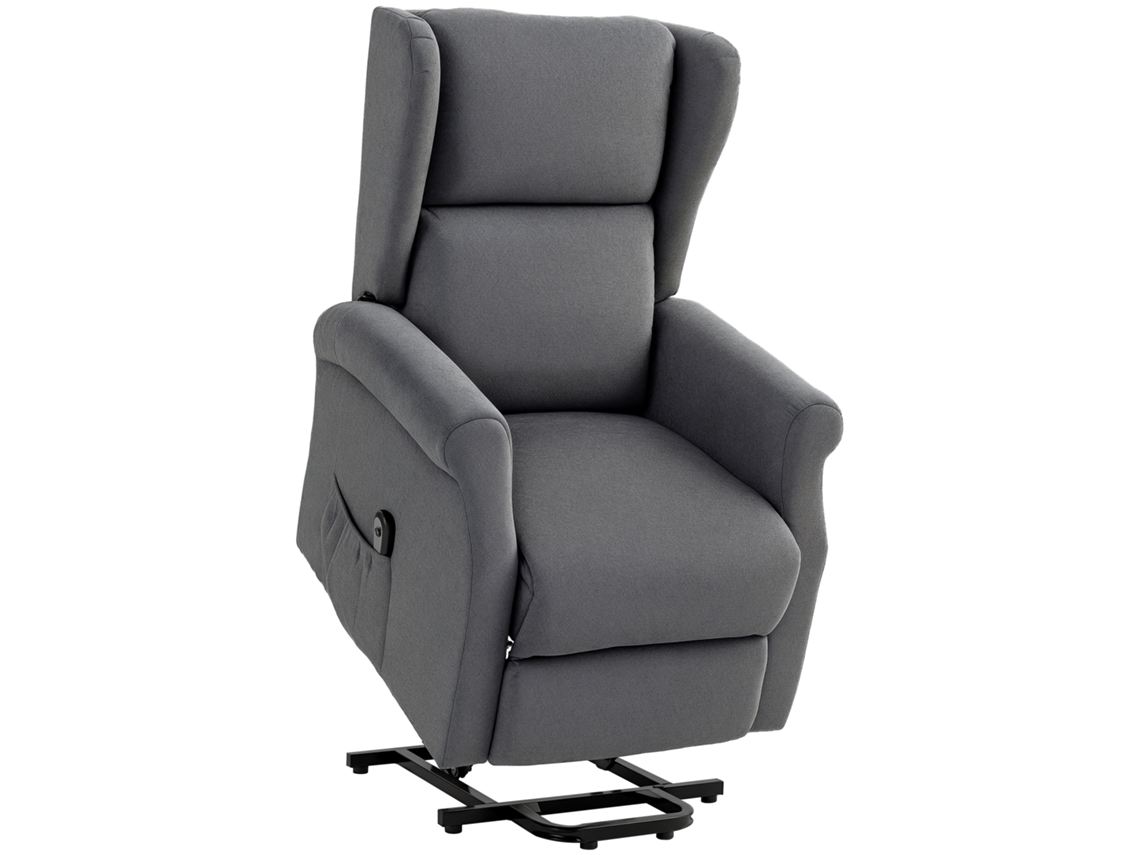 Sofá Reclinável, Auxílio para Ficar em Pé, Reclinável, Até 200kg, 72,5x94x109cm, Cinza Escuro Envio Rápido