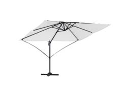 Conjunto 1 Guarda-sol Cantilever Vidaxl Castanho Poliéster (351 X 250 X 260 Cm)