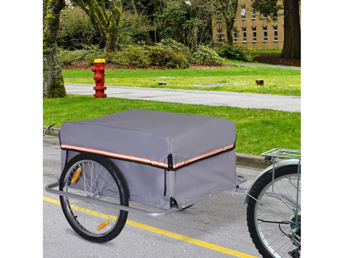 Reboque Bicicleta Dobr., Carga C/, Carro Transporte C/capacidade De Até 40 Kg, Atrelado-veículo P/bicicleta, 140x88x60cm