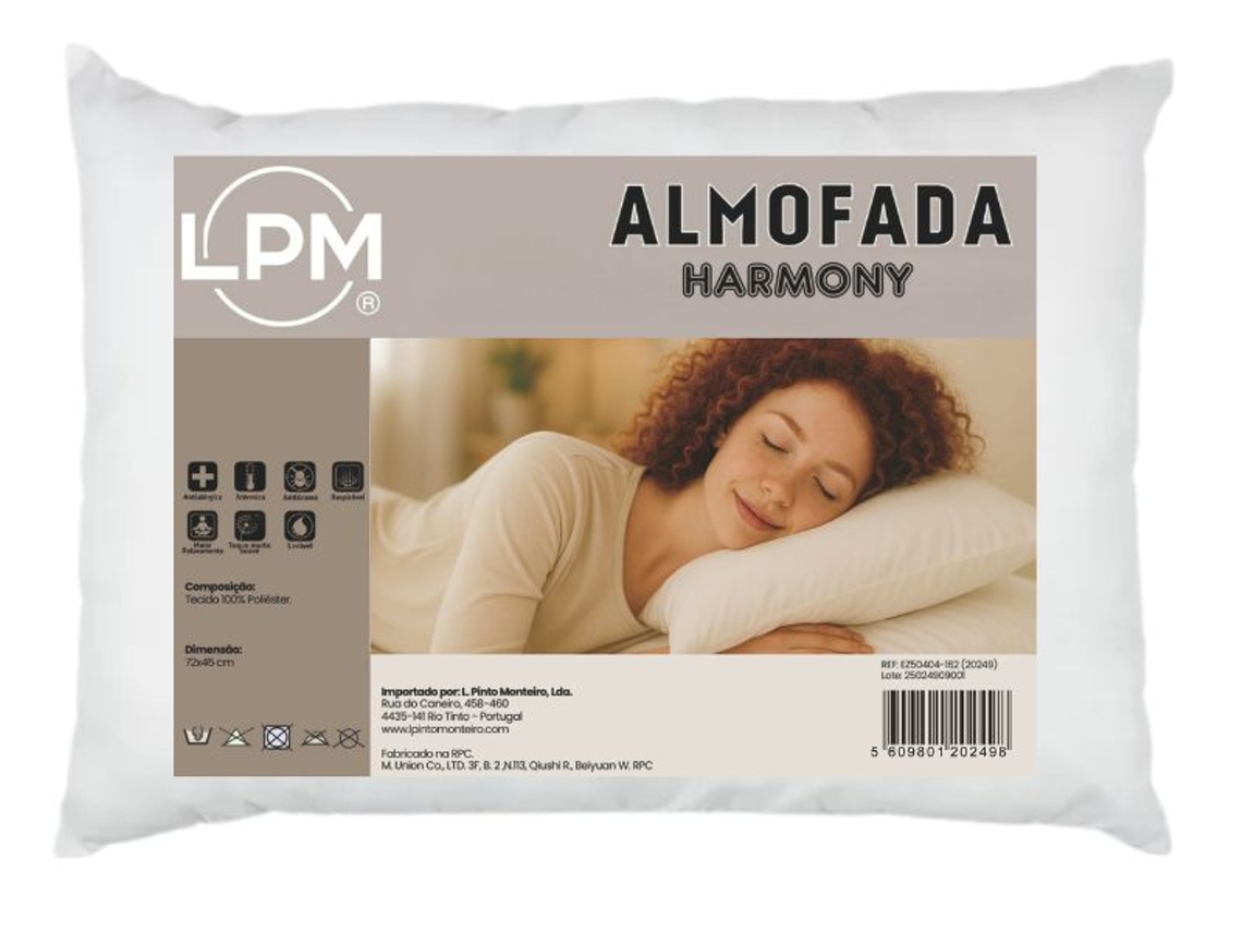 Almofada Harmony LPM -tamanho: 16x45x72cm - Tecido: 100% Poliéster.