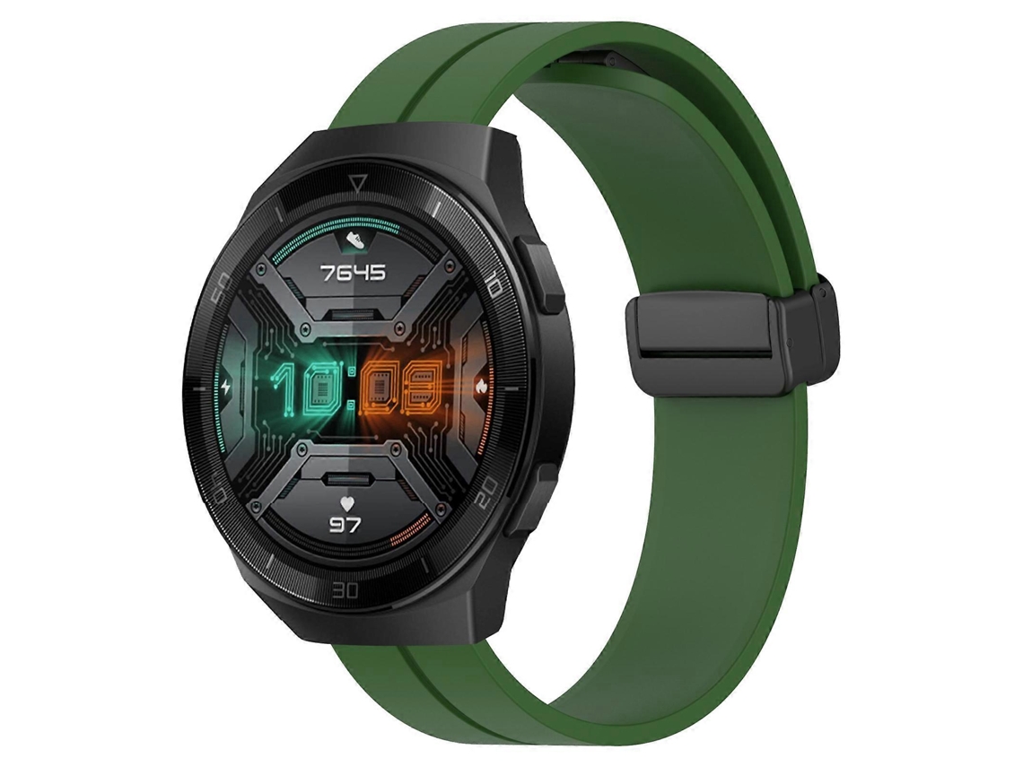 Pulseira De Silicone Com Fecho Magnético, Cor Sólida, Para Huawei Watch Gt 2e 22mm