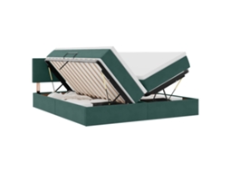 SYFAX™ Cama com Armazenamento com Colchão Verde Escuro 90 X 200 Cm