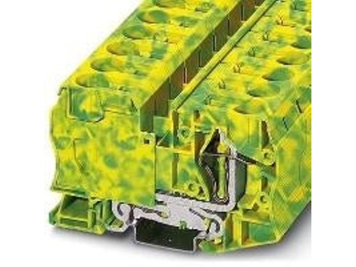 Terminal de proteção do condutor com mola de tensão St 35 Pe Verde Amarelo 10 unidades. Phoenix Contact (3036194)