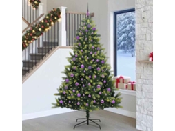 Vidaxl Árvore De Natal Artificial Articulada 300 Leds Verde 240 Cm