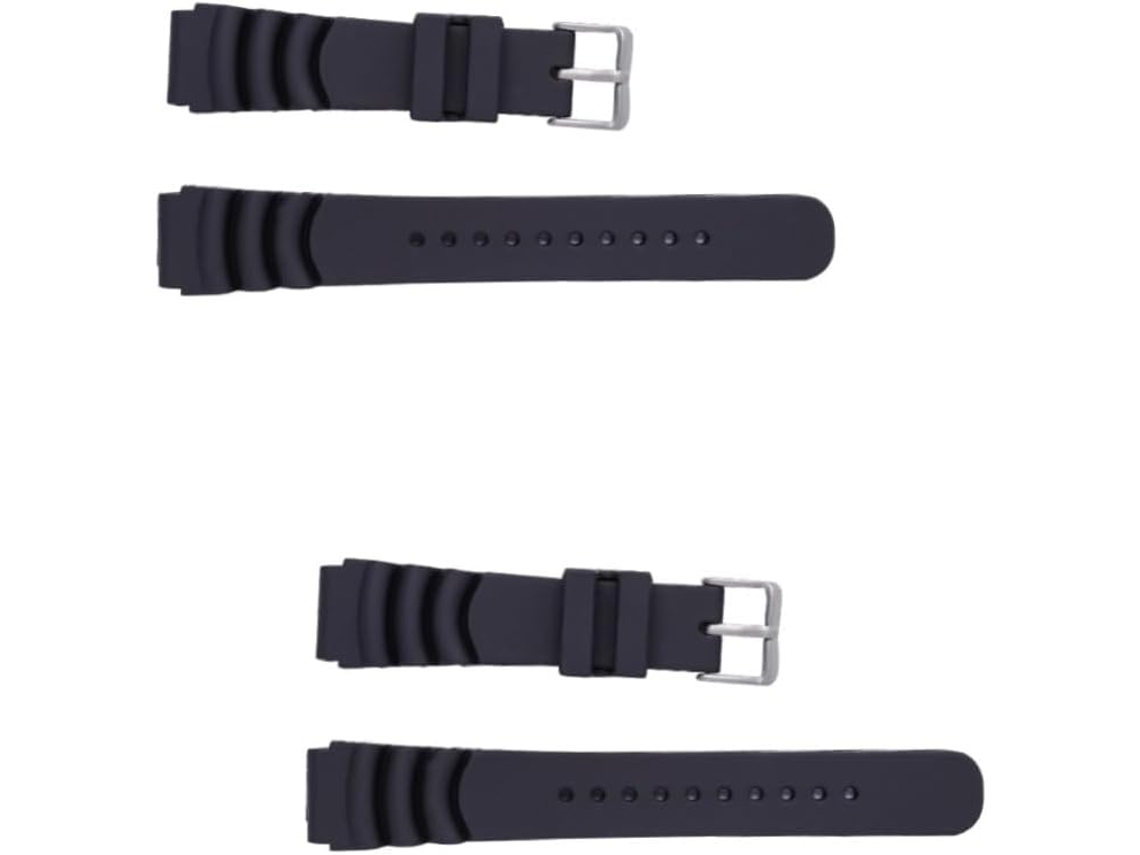 2 Pulseiras Silicone Resistentes Relógio Ideais Atividades Aquáticas Preta Cor GOKOCO