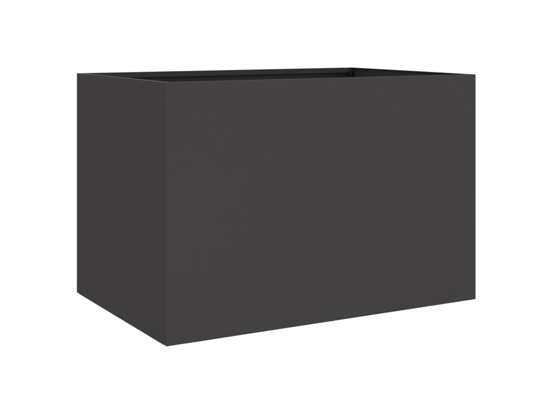 Planter, Planters Vidaxl Preto Aço (62 X 47 X 46 Cm)