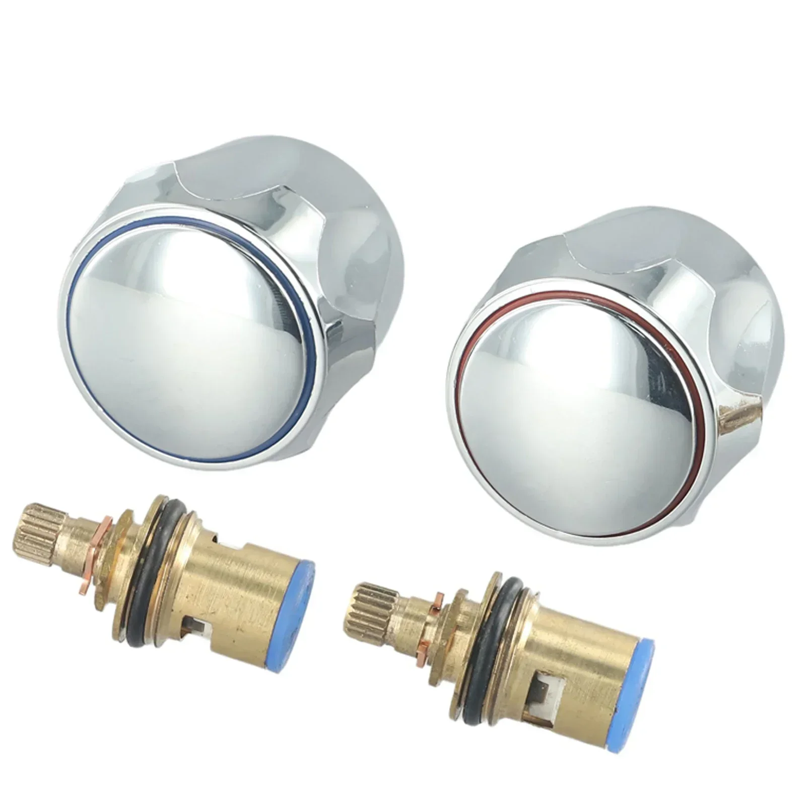 Válvula Para Torneira, Conjunto De 2 Peças De Torneiras De Cobre Com Válvula Para Água Quente E Fria, Com Rosca
