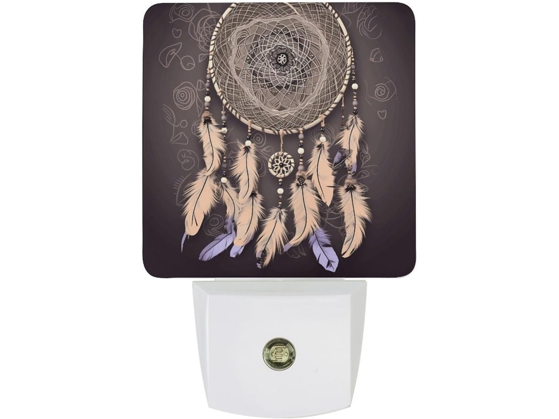 Luminária de parede LED com acionamento automático, sensor crepuscular, ideal para cabeceira de quarto.