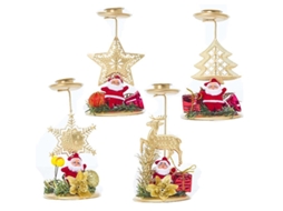 Suportes de Velas de Natal Artesanais 4 Peças NOVA LINE