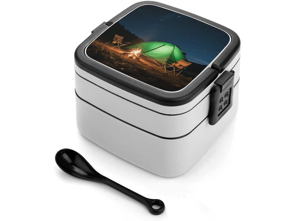Tenda Bento Box Estrelada Para Adultos, Empilhável, À Prova De Vazamentos, Com Fecho Hermético E Pá, Para Homens E