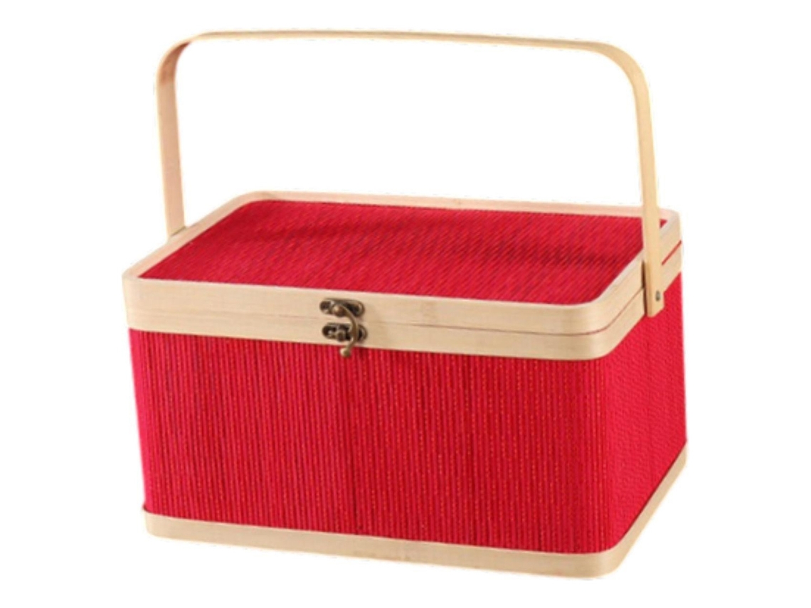 Cesta De Compras De Bambu Trançado 30cm X 20cm X 16cmslowmoose