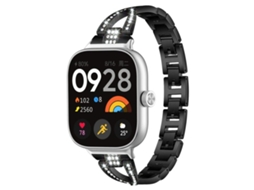 Bracelete para Redmi Watch 6 / 5 / 4 XIAOMOYU em Metal Diamante em X Única Preta