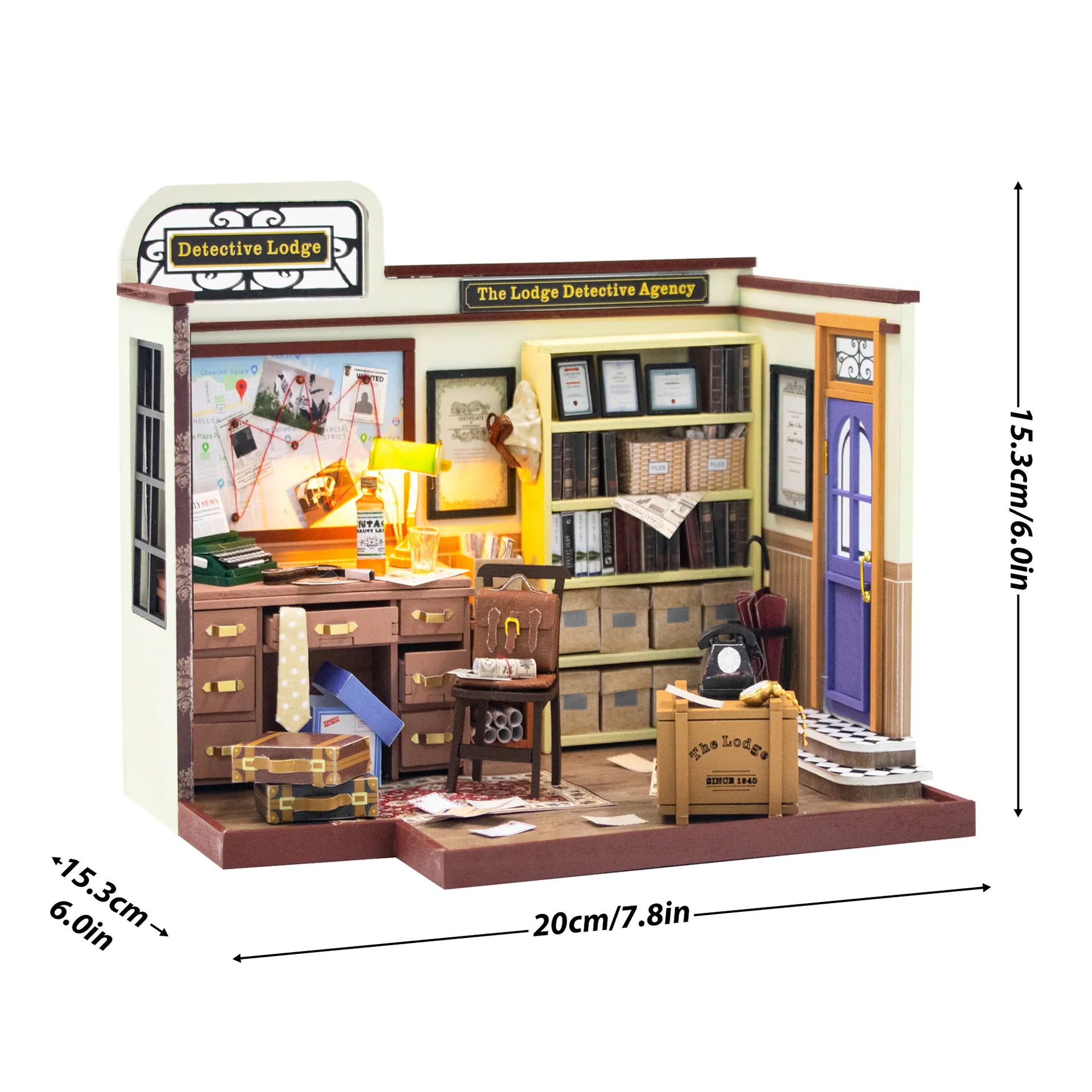 Kit de Casa de Bonecas 3d de Madeira para Montar "casinha Aconchegante" com Mobília MDUG