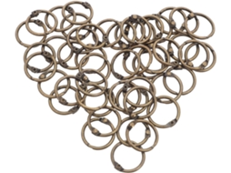 Osaladi Metal Aneis Para Fichário, 2, 2x 20mm, 50 Unidades, Na Cor Antigo Verde Aneis Removíveis Para Folhas Soltas