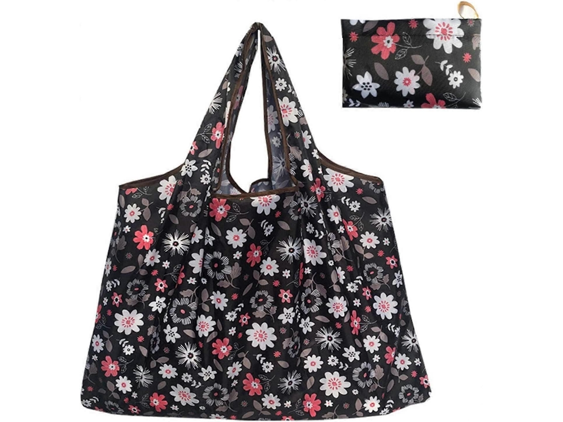 Bolsa de Ombro Dobrável Grande, Tipo Sacola, em Tecido Ripstop, Ideal para Compras e Presentes. Perfeita para Meninas. GOKOCO