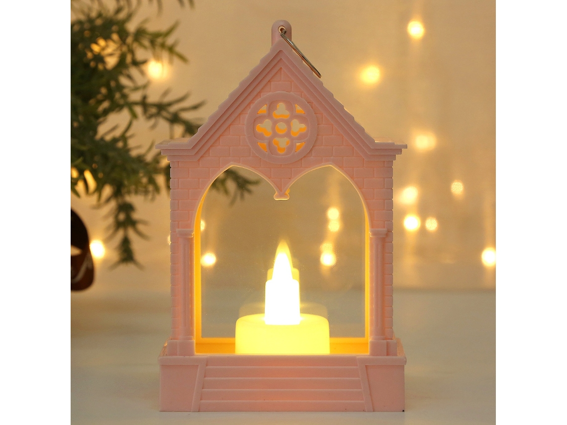 Vela Led Mini Lanterna Com Velas Led Que Simulam O Efeito De Chamas (prateada) Elysve