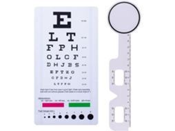 Tabela De Snellen Para Exames Conjunto Parede Com Oclusor Ocular, 2