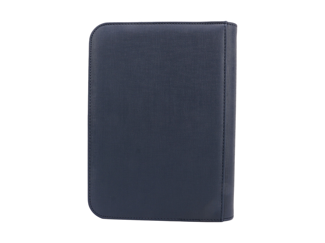 Pasta para Cartões Colecionáveis​​ com 4 Bolsos, Capacidade para Até 160 Cartões, em Couro Pu com Tela, Azul BRILVIBERA