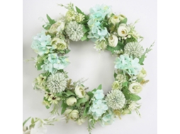 Guirlanda de Porta de 40cm com Flores de Seda para Casa e Festas
