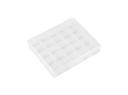 Caixa Transparente 25 Bobinas Plástico