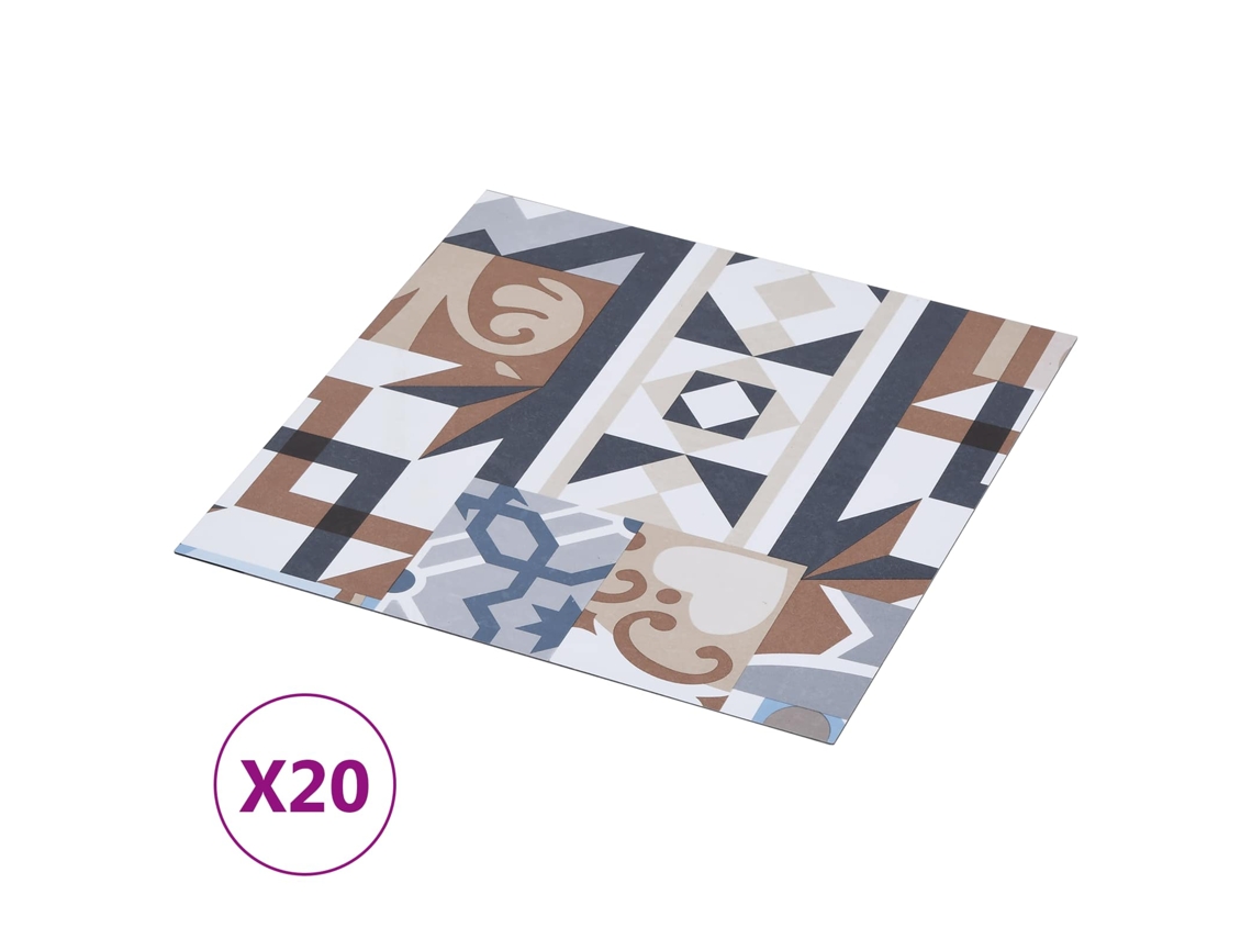 Pranchas de Piso Autoadesivo 30,5 X 30,5 Cm 20 Pcs Pvc MAISON EXCLUSIVE