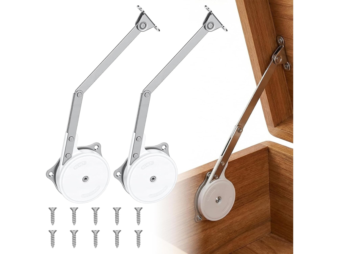 2 Dobradiças Com Fechamento Suave Para Caixa De Brinquedos, Dobradiças De Suporte Para Tampa Baú Madeira, Cedro, Baú De