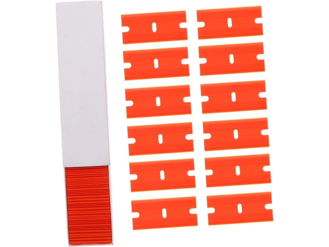 Conjunto De 100 Lâminas Raspadoras Para Remover Cola E Adesivos.