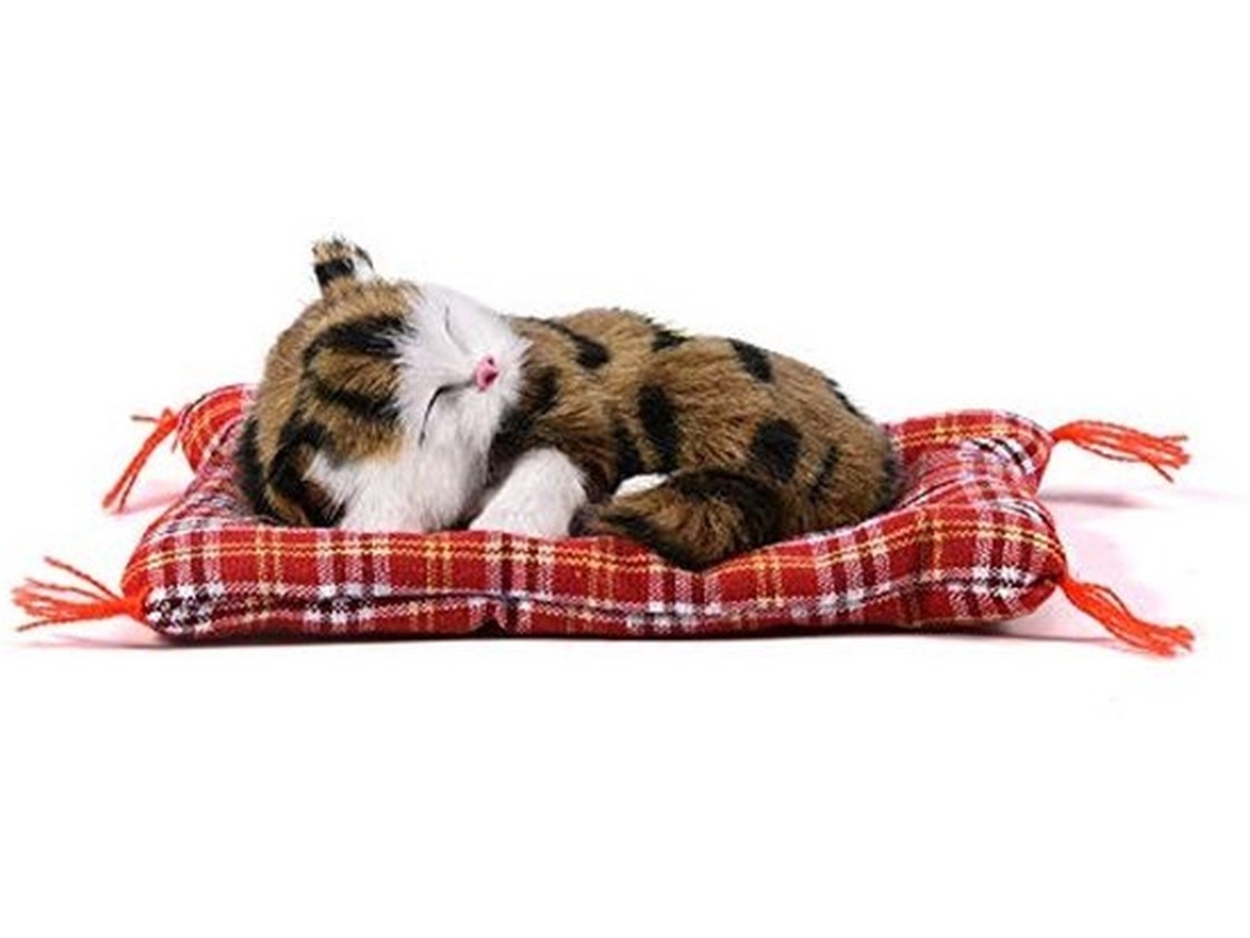 Gato de Pelúcia - Brinquedo de Simulação de Gato - Cama Macia - Presente para Crianças - 14x17 cm - Aparência Realista - Gato de Pelúcia
