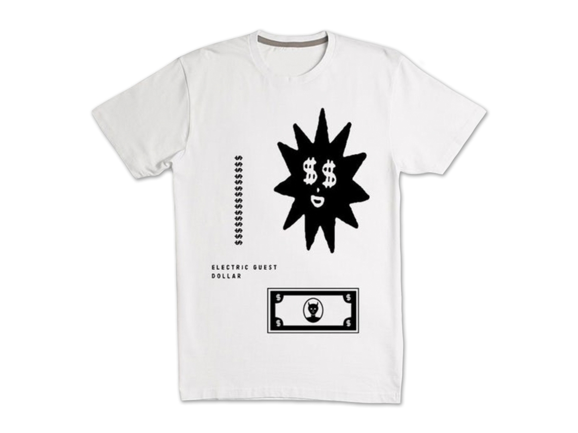 Camiseta Electric Guest Dollar ROCKINSTONE Unissex Adulto Mais Vendidas Tamanho: M