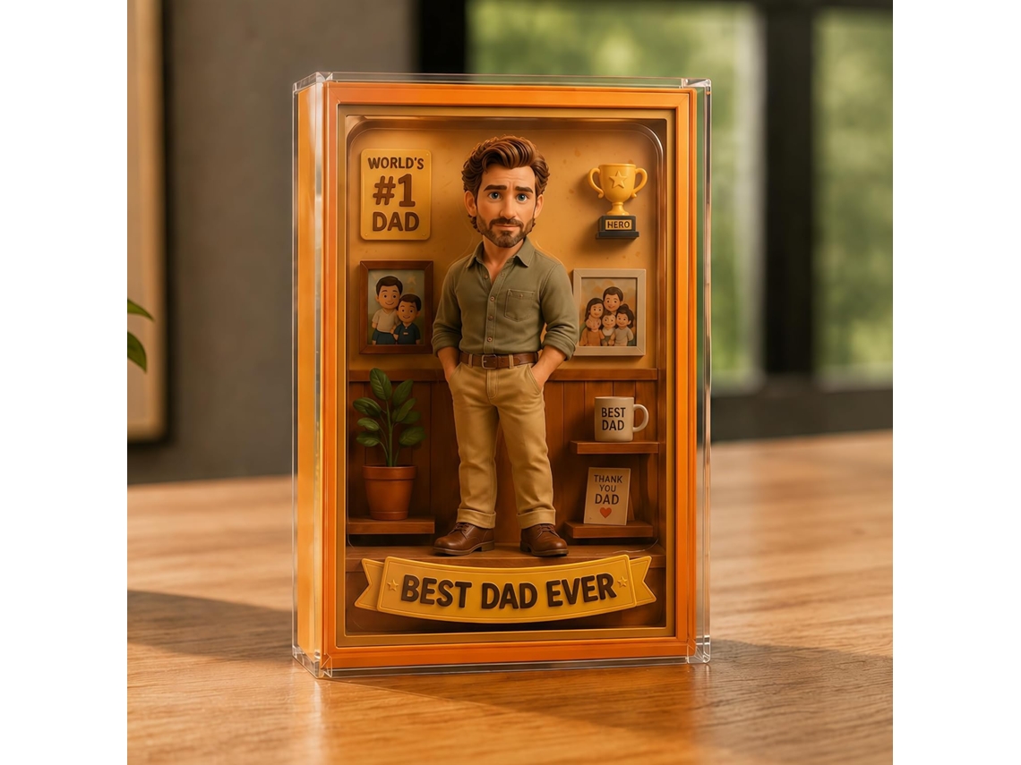 Placa De Acrílico Personalizada Com Retrato Em Desenho Animado, Foto E Texto Da Werwaes.