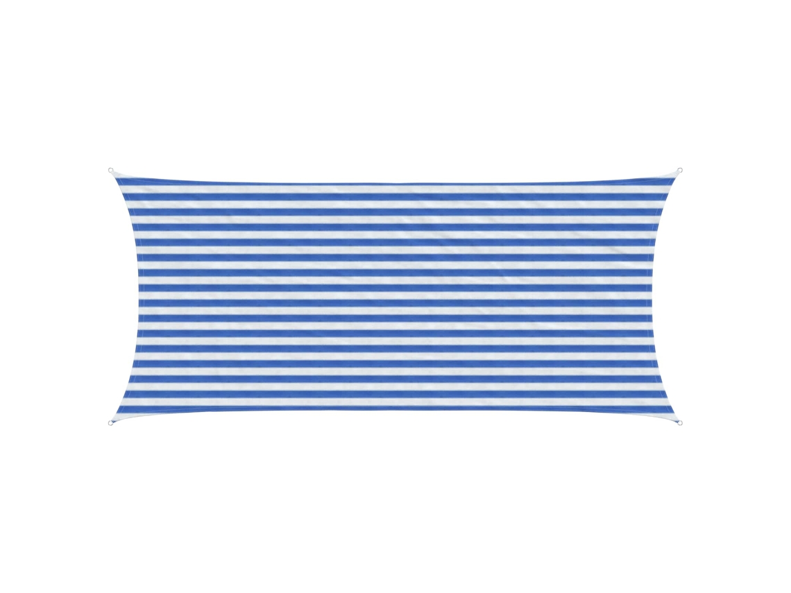 Conjunto 1 Vela De Sombra Vidaxl Azul Polietileno De Alta Densidade (2 X 4 M)