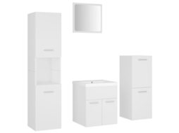Conjunto de Móveis de Casa de Banho Contraplacado Branco MAISON EXCLUSIVE