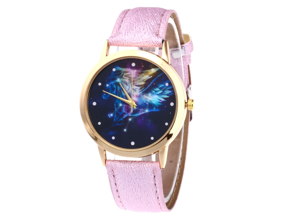 Relógio de Pulso Feminino Casual Elegante de Quartzo Moda Presente Rosa Claro