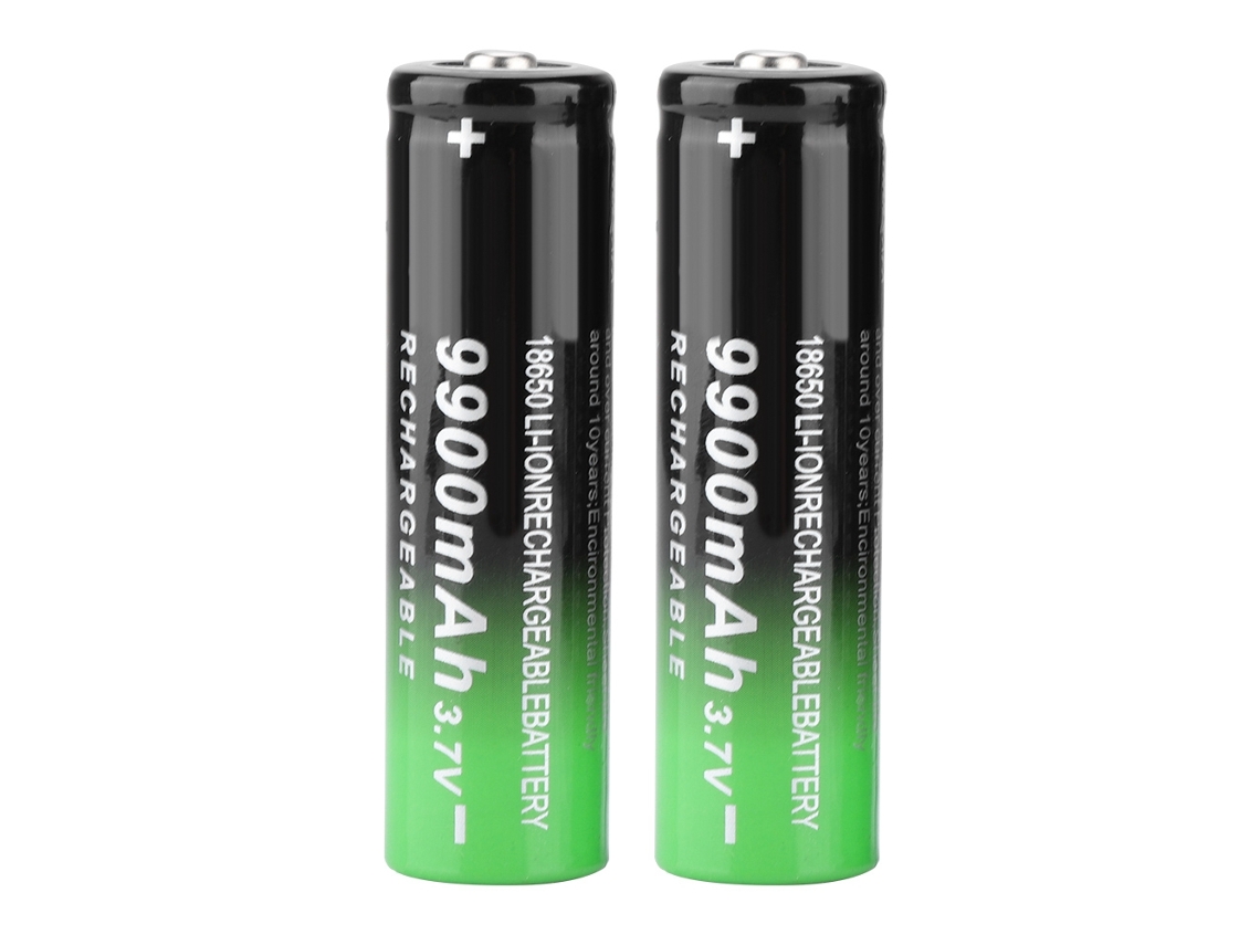 Aetheria 2 Baterias Recarregáveis de Alta Capacidade 9900 Mah 3.7v para Lanterna com Longa Vida Útil